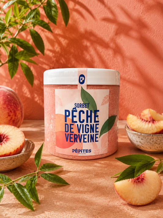 Sorbet Pêche de Vigne et Verveine