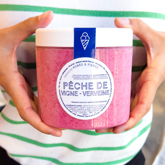 Sorbet PÊCHE DE VIGNE BIO et VERVEINE BIO